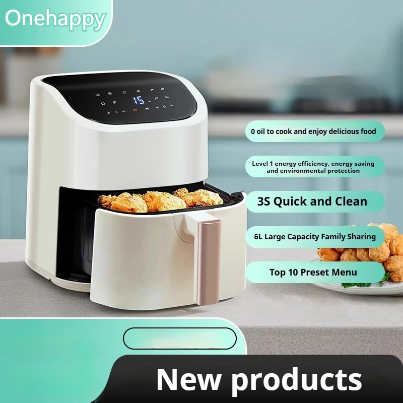 Commercial-Grade Air Fryer Oven 1400W, Smart Touch Control for Family & Bakery Use