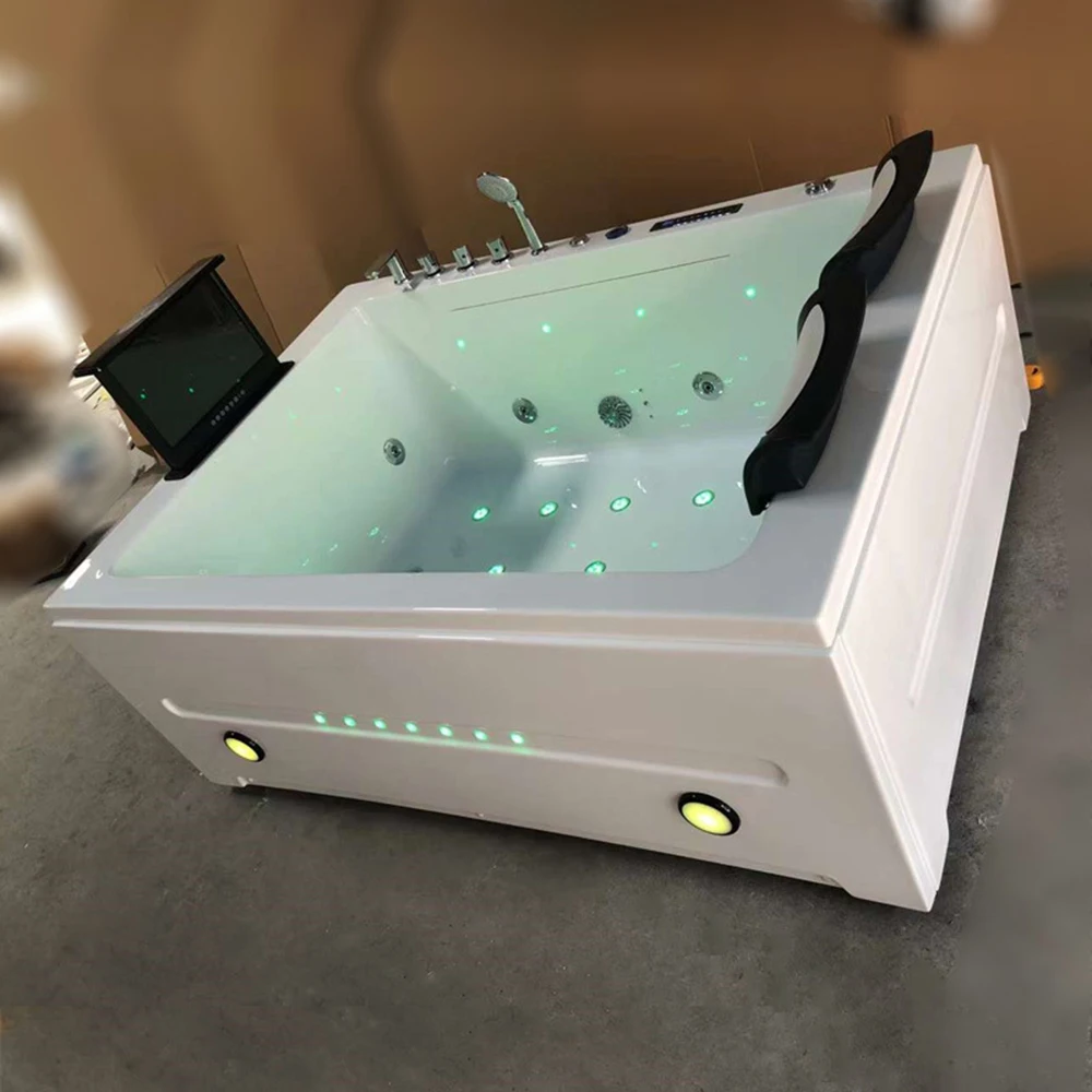 1700mm Fiberglass Whirlpool Bathtub Acrylic Hydromassage TV Surfing Massaging Tub NS3101A 3