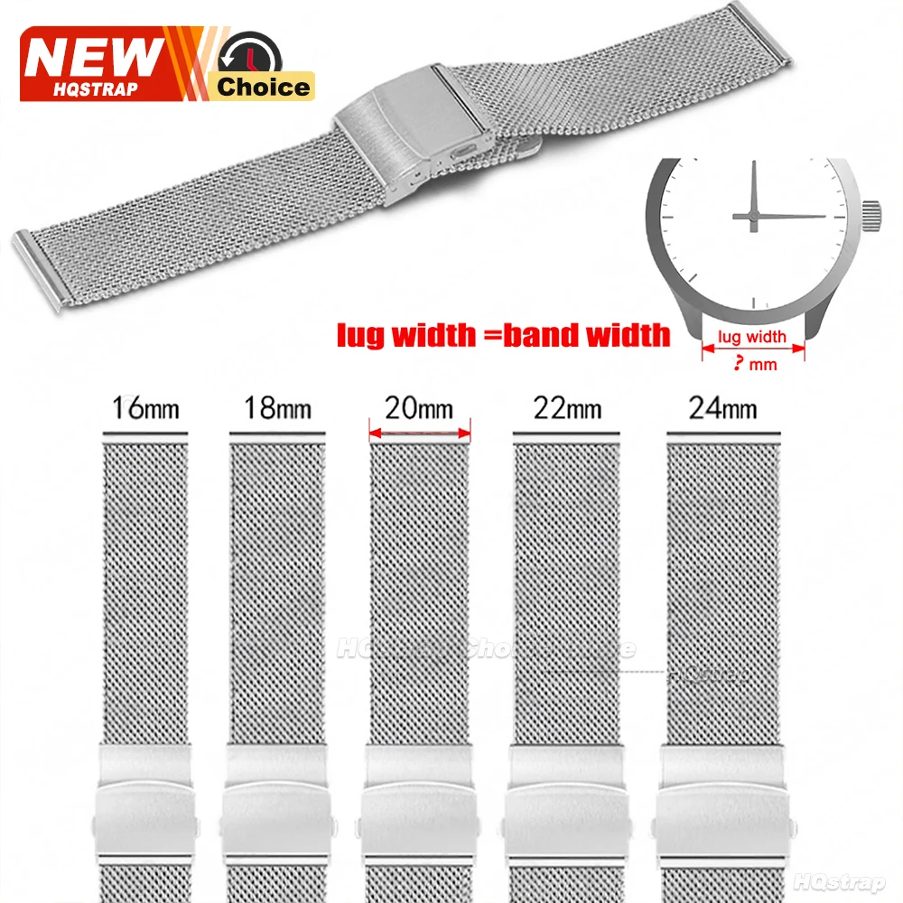 Premium Milanese Stainless Steel Watch Strap - Versatile Sizes