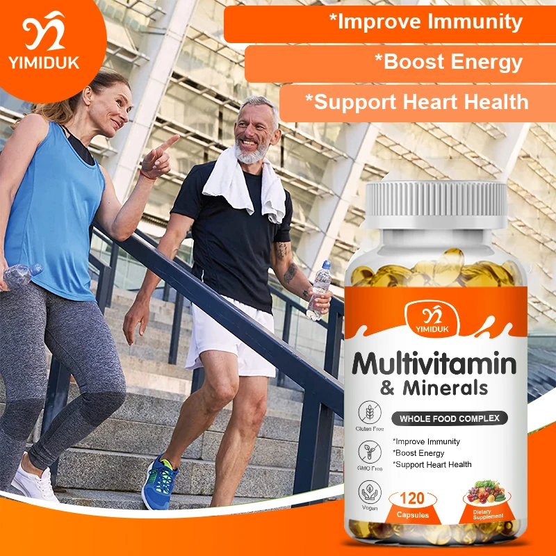 Multivitamin Capsules with Vitamins & Minerals for Energy Brain Heart Skin Eye Health Immune Support for Women & Men images - 6