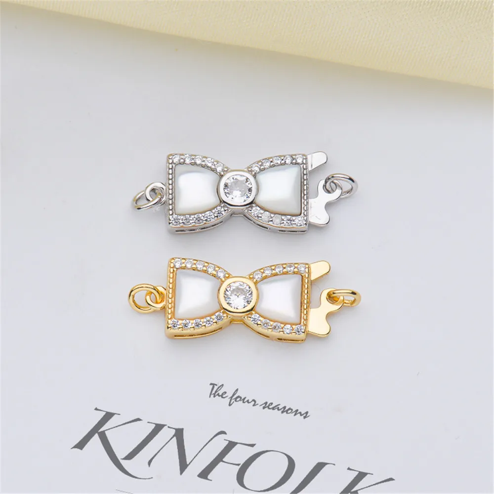 

S925 Sterling silver Pearl necklace ending buckle multi hanging flower shaped connection buckle diy first accessories