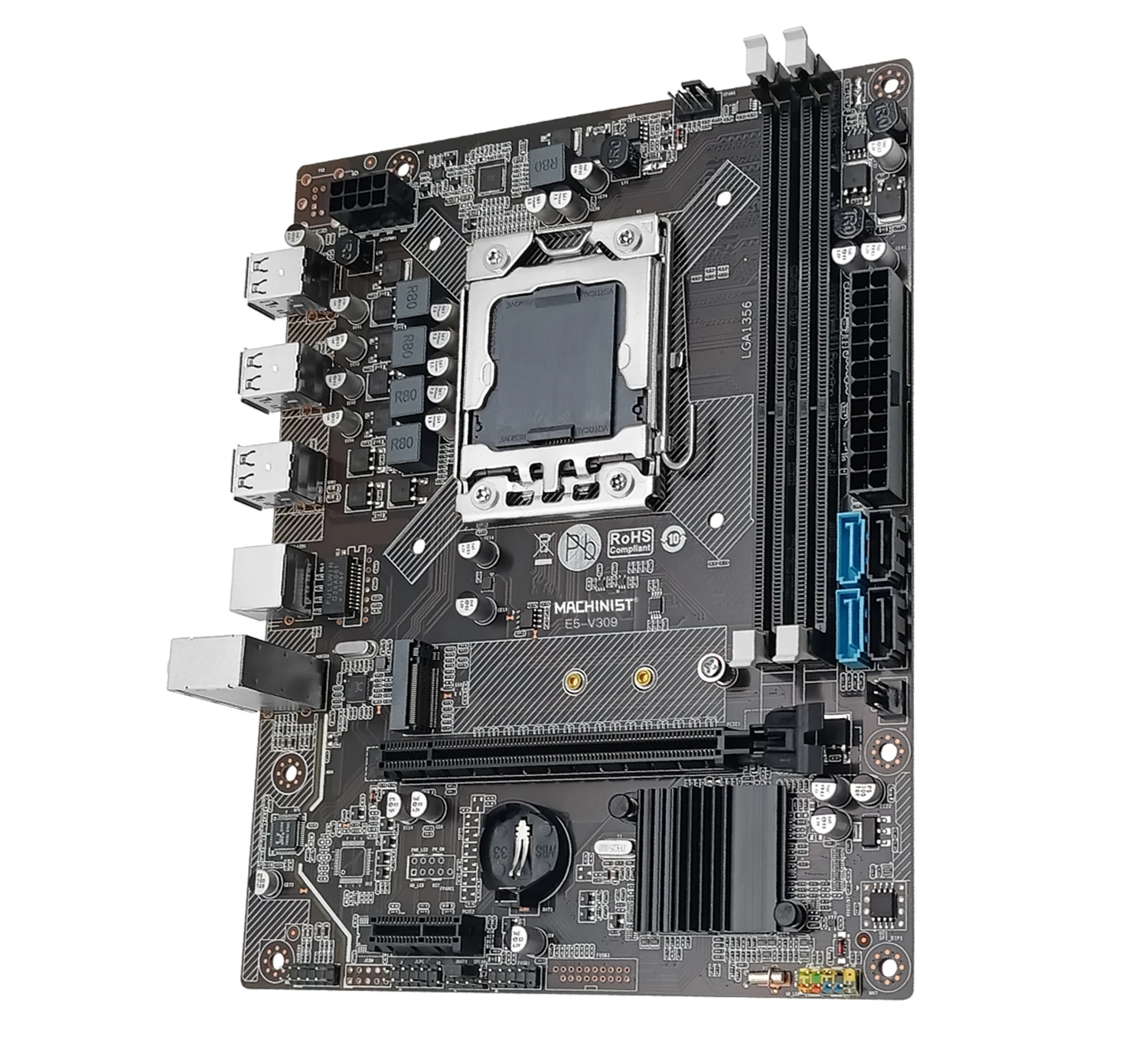 latest motherboard for pc Machinist X79 Motherboard Set Kit LGA 1356 With Intel Xeon E5 2420 CPU 8GB(2*4GB) DDR3 Ecc Reg Ram Nvme M.2 Sdd Mico-Atx E5-V304 most powerful motherboard