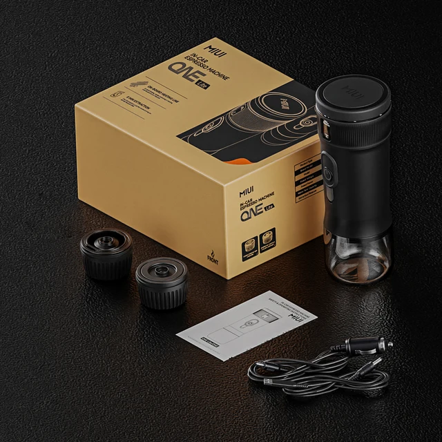 Cafetera portátil MIUI pequeña máquina de café espresso DC12V, cafetera de  viaje para coche al aire libre, mochilero de camping ligero - AliExpress