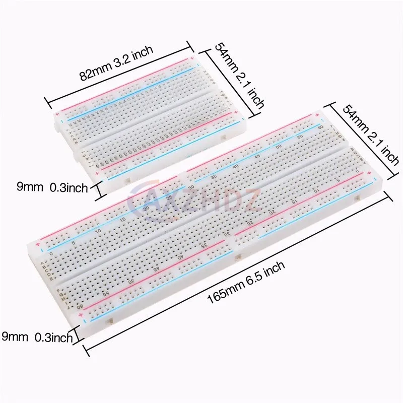 MB102 MB-102 브레드보드 400 830 타이 포인트 무땜납 PCB 브레드보드 테스트 개발 듀퐁 라인 DIY 아두이노 실험실용