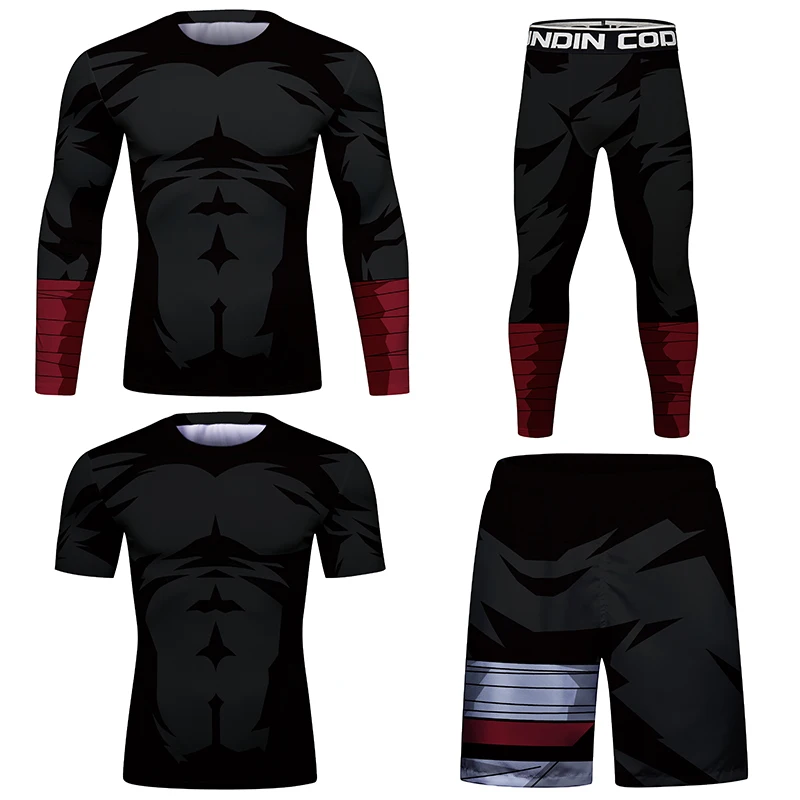 

Cody Lundin Men Sport Boxer Stappling Rashguard Set Compression BJJ Uniform for MMA Clothes Boxing Kit for Men Fitness Tracksuit