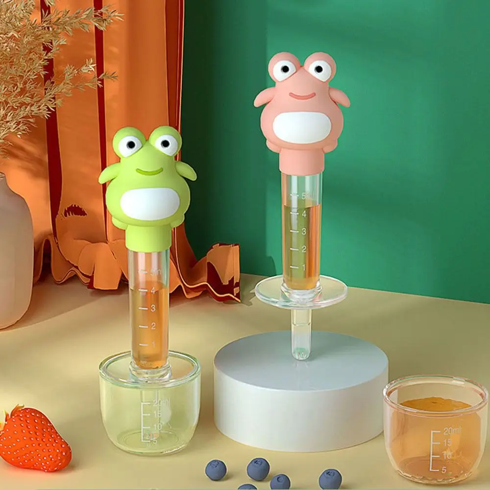 

Cartoon Frog Utensils Feeder Bottles Newborn Kids Medicine Feeder Baby Boy Girl Feeding Nipple Pacifier Measuring Cup