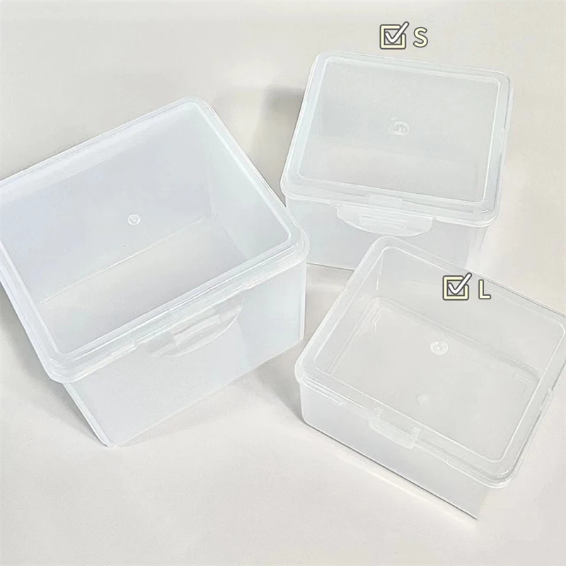 3 Inch Kpop Photocard Box Transparent Idol Card Adhesive Tape Storage Organizer Plastic Storage Box School Stationery