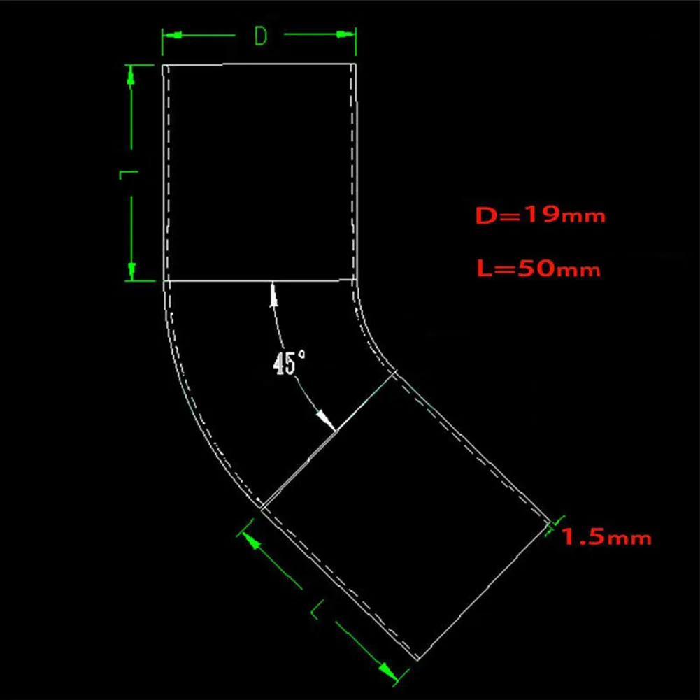 Elbow 45° Degree Bend Exhaust Pipe Versatile Stainless Steel Polished 19-51mm Automotive Exhaust Pipe Connection Fittings