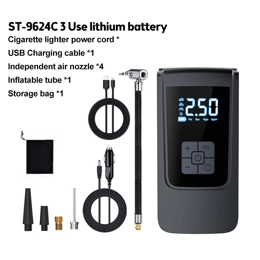 Air Compressor Air Pump For Car Portable Tyre Inflator Electric Motorcycle Pump Wireless Compressor Inflator for SUV Car Truck air pump electric tire inflator air compressor pump air compressor tire inflator inflatable pump