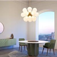 Nouveau Chambre d'enfant Chambre Designer Lustre En Verre Moderne Minimalement Salon Restaurant Lampe Suspendue Décor À La Maison Lumière LED 6