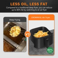 CROWNFUL Air Fryer 7L Touch-screen Display Air Fryer Oven with 8 Cooking Programs Oilless Electric Cooker and Nonstick Basket 4