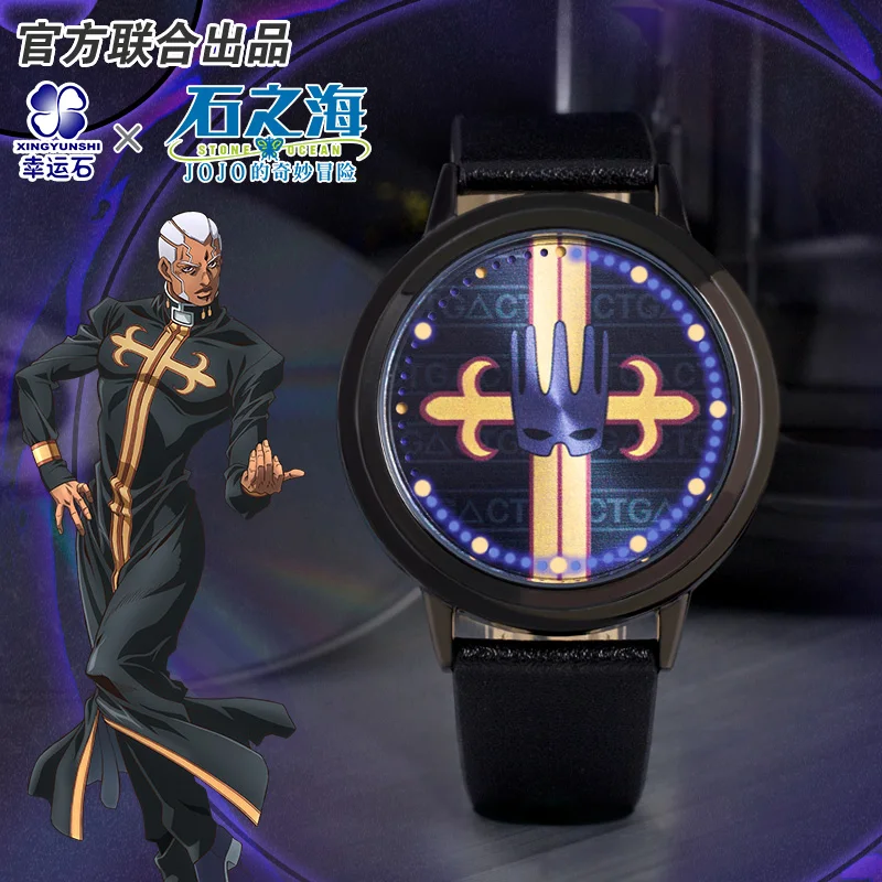 Jojos Bizarre Adventure Stone Ocean Henry Pucci Anime Led Watch Manga Role Action Figure Jolyne Cujoh Gift