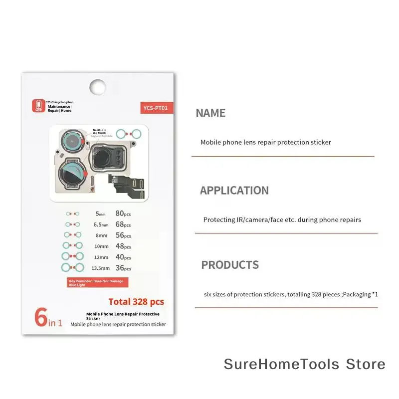 Mobile Phone Repair Front Camera Rear Camera Infrared Dot Matrix Face Camera High Temperature Protection Sticker