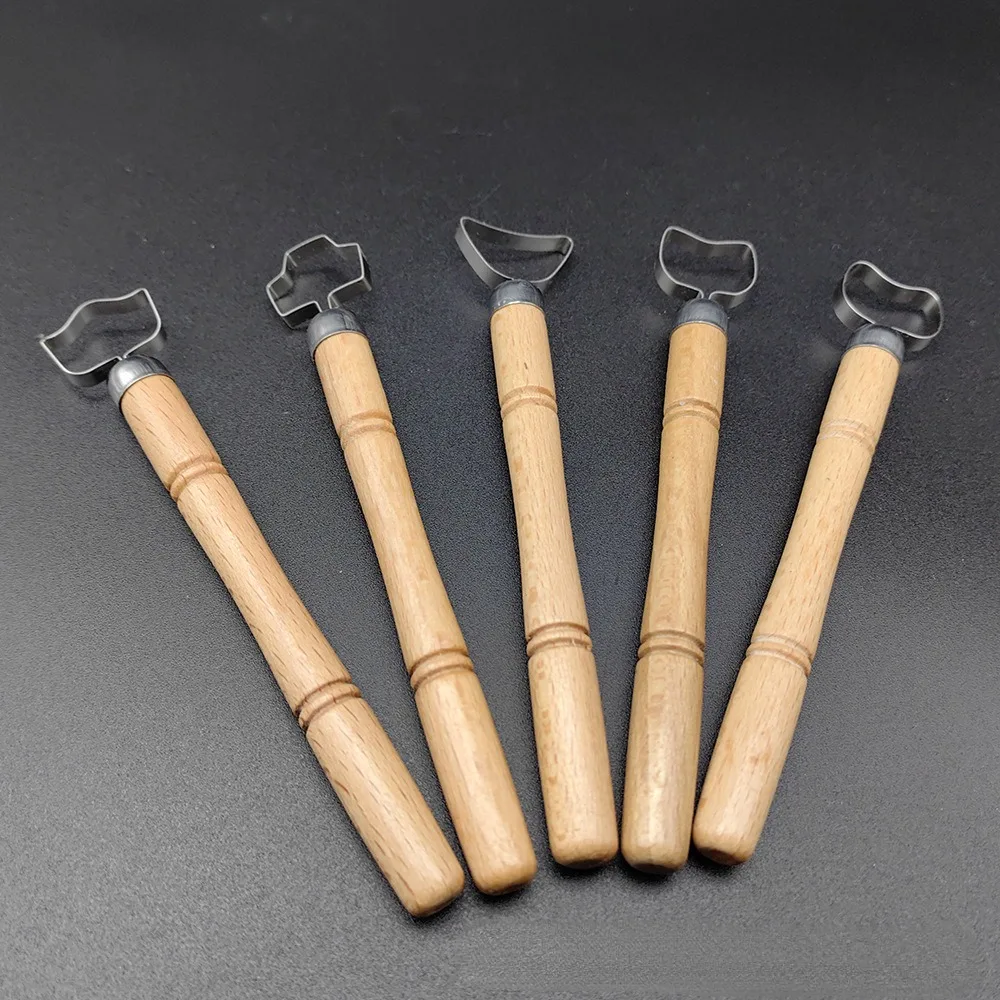 Pottery Ceramic Tool Trimming Knife Single Head Ring Scraper DIY Clay Sculpture Carving Texture Scraping Forming