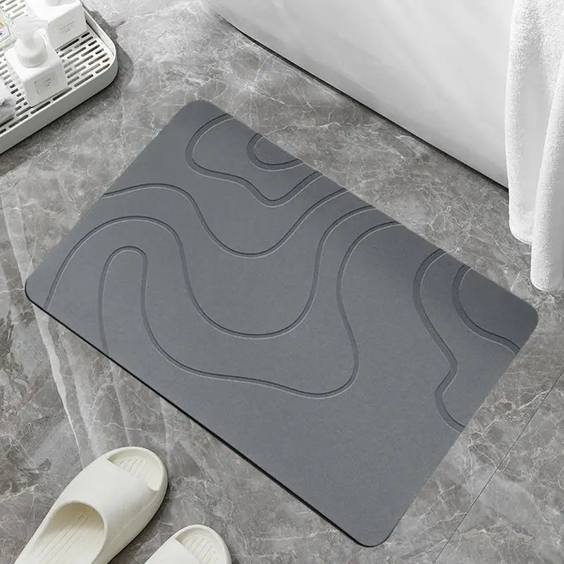 Soft Non-Slip Quick-Dry Bath Mat with Strong Suction Cups