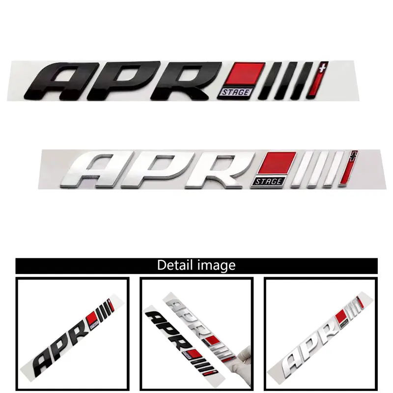 

Car APR Stage Modification Upgrade Logo 3D Car Sticker Tailgate Badge Decal For VW Golf R Polo CC Audi A1 A4 A6 TT RS4 S4 S6 S7
