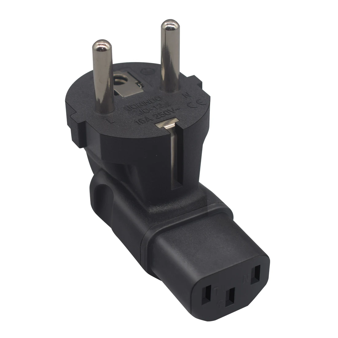 JORINDO EU4.8MM TO IEC320 C13 AC Plug Converter,German standard plug to C13 Power conversion plug16A/250V
