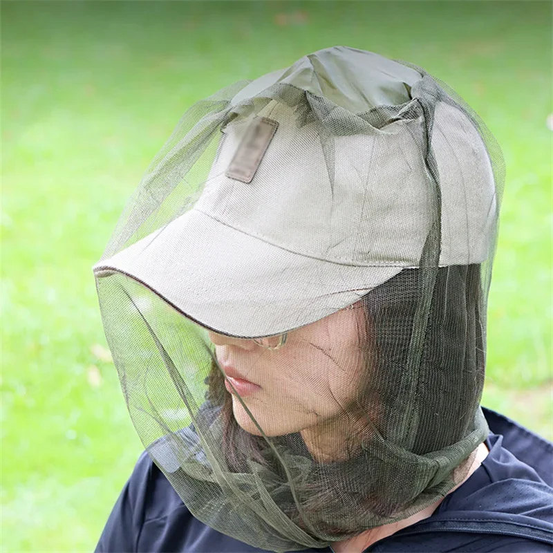 Description Picture 4 of itemOutdoor Fishing Caps Anti Mosquito Insect Garden Beekeeping Hat Camping Bug Mesh Head Net Face Protector Hats Fishing Cap Nets