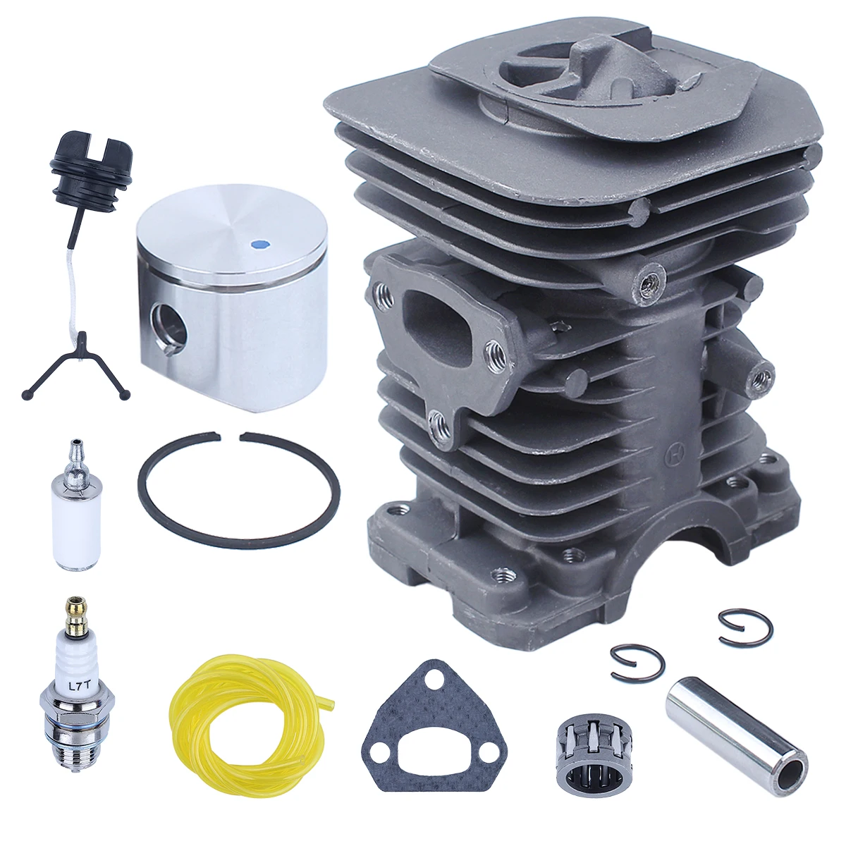 40mm Cylinder Piston Kit For Husqvarna 136 137 141 142 Chainsaw Repalce 530069941 Fuel Cap Filter Line Needle Bearing 5