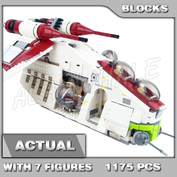 

1175pcs Star Plan Republic Gunship Swoop Bike Flying-action Skywalker 05041 Building Blocks Toys Compatible With Model