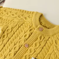Autumn Winter Clothes Newborn Knitted Cardigan Solid Romper Girl Baby Ribbed Knit Jumpsuit Boy Infant Thick Fashion One-pieceb 3