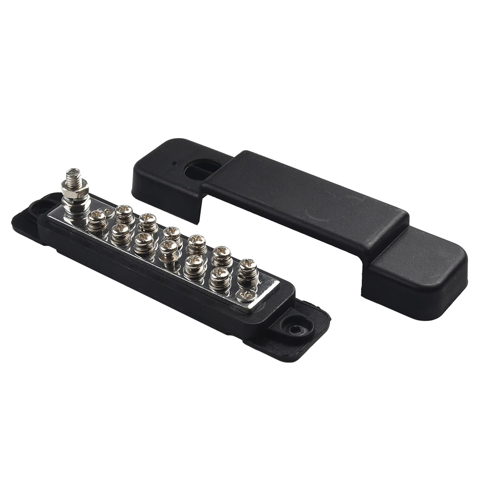 12-Punkt-Batterie-Stromverteilerblock, Sammelschiene, positiv, negativ, 12 V, 180 A, Stromverteilerblock, Terminal für Auto-Wohnmobile, Schiffe – Detail 7