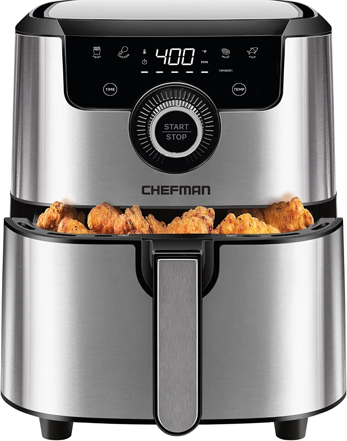 Chefman Digital Air Fryer, Large 5 Qt Family Size, One Touch Digital  Control Presets, French Fries, Chicken, Meat, Fish, Nonstick  Dishwasher-Safe