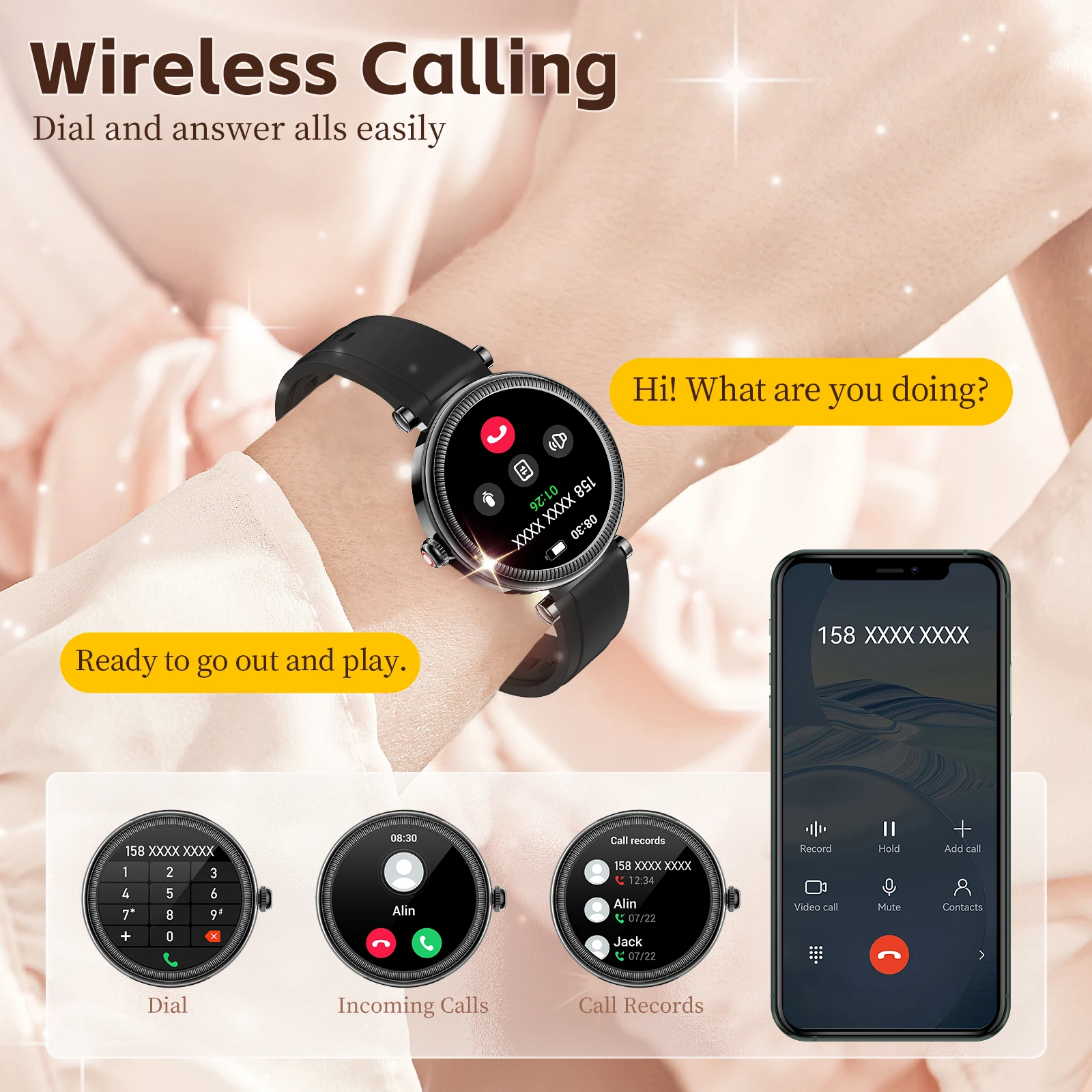Smartwatch Für Damen Mit Telefonfunktion Und Fitness-tracker_voghion.com