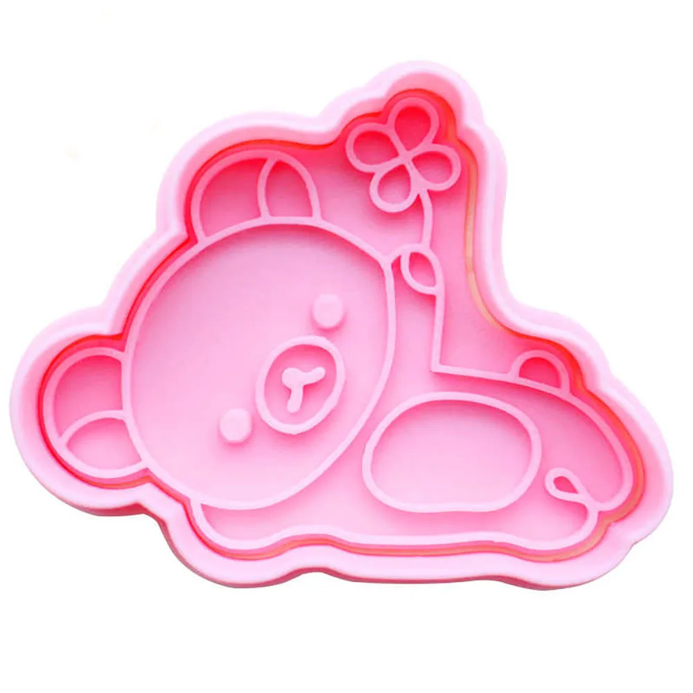 Cartoon Cute Bear Cookie Mold 3D Pressing Cookie Molds DIY Baking Tools cookie cutter,baking mold,cookie mould,baking decorating tools