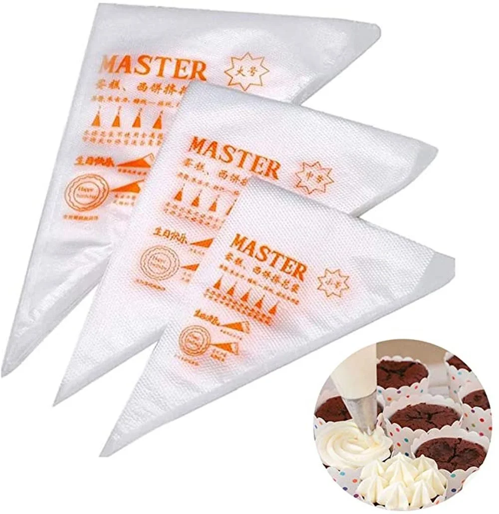 100/50/20pcs Disposable Pastry Bags Cake Cream Piping Bag For Cake