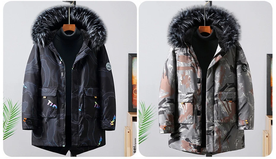 Description Picture 5 of itemPlus Size 10XL 11XL Parka Men Winter Jacket Fashion Casual Thickened Camou Jacket Coat Male Parkas Big Size 10XL 11XL