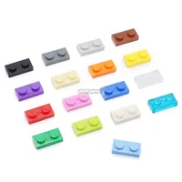 Marumine 1x2 Plate Brick 100PCS Building Blocks Baseplate 3023 Accessories Bulk Parts Developing Classic MOC Brick Toys for Kids 2