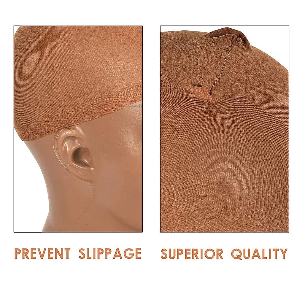 2pcs/Pack Wig Cap Stocking Caps Wigs Tan Wig Cap Women Stretchy Nylon Cap wig caps