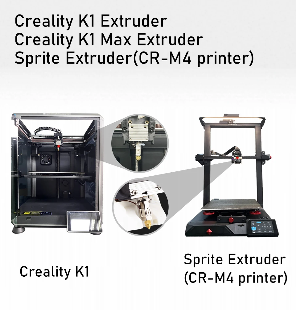 para Sprite Extrusora, Impressora 3D Creality K1, Creality K1 Max, CR-M4