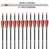 LAIXING 12PCS Carbon Arrow 30 Inch Spine 500 with Replaceable Arrowhead for Compound/Recurve Bow Archery Hunting Targeting 4
