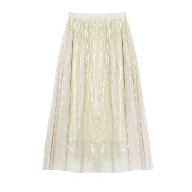 2023 Spring Melt Zero High Waist Sparkling Mesh Skirt