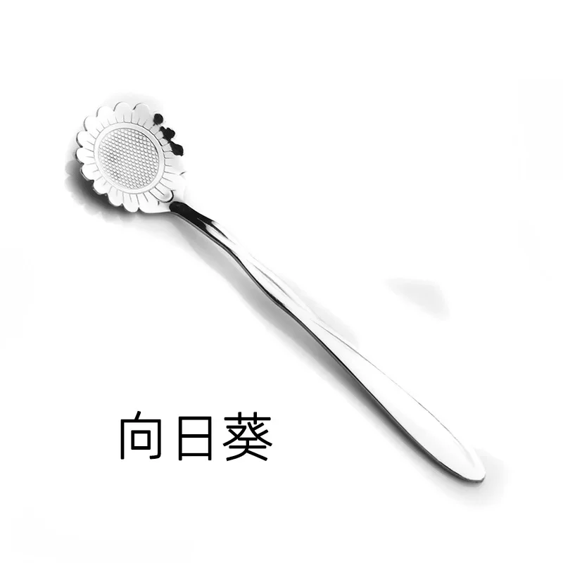 Set 16 Cucchiaini Da Caffè A Forma Di Rosa – Acciaio Inox, Manico Lungo 17,8 Cm, Oro