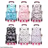 Trolley Schoolbag Kids Wheel School Backpack Removable Children School Bags For Girls With Wheels Kids Girls Luggage Book Bags 6