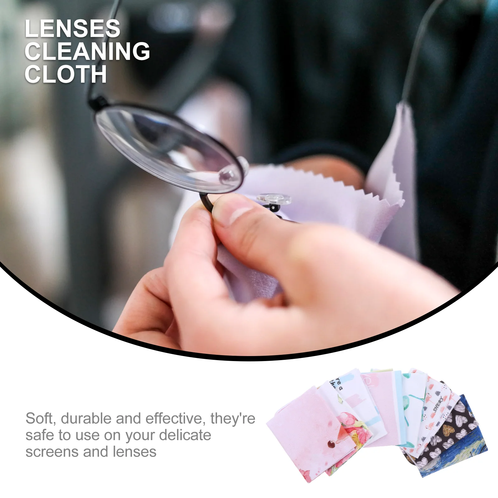 8 Pcs Glasses Cleaning Cloth Eyeglasses Wiping Phone Screen Wipes for Lens Jewellery Eyeglass Cleaning Cloth 4
