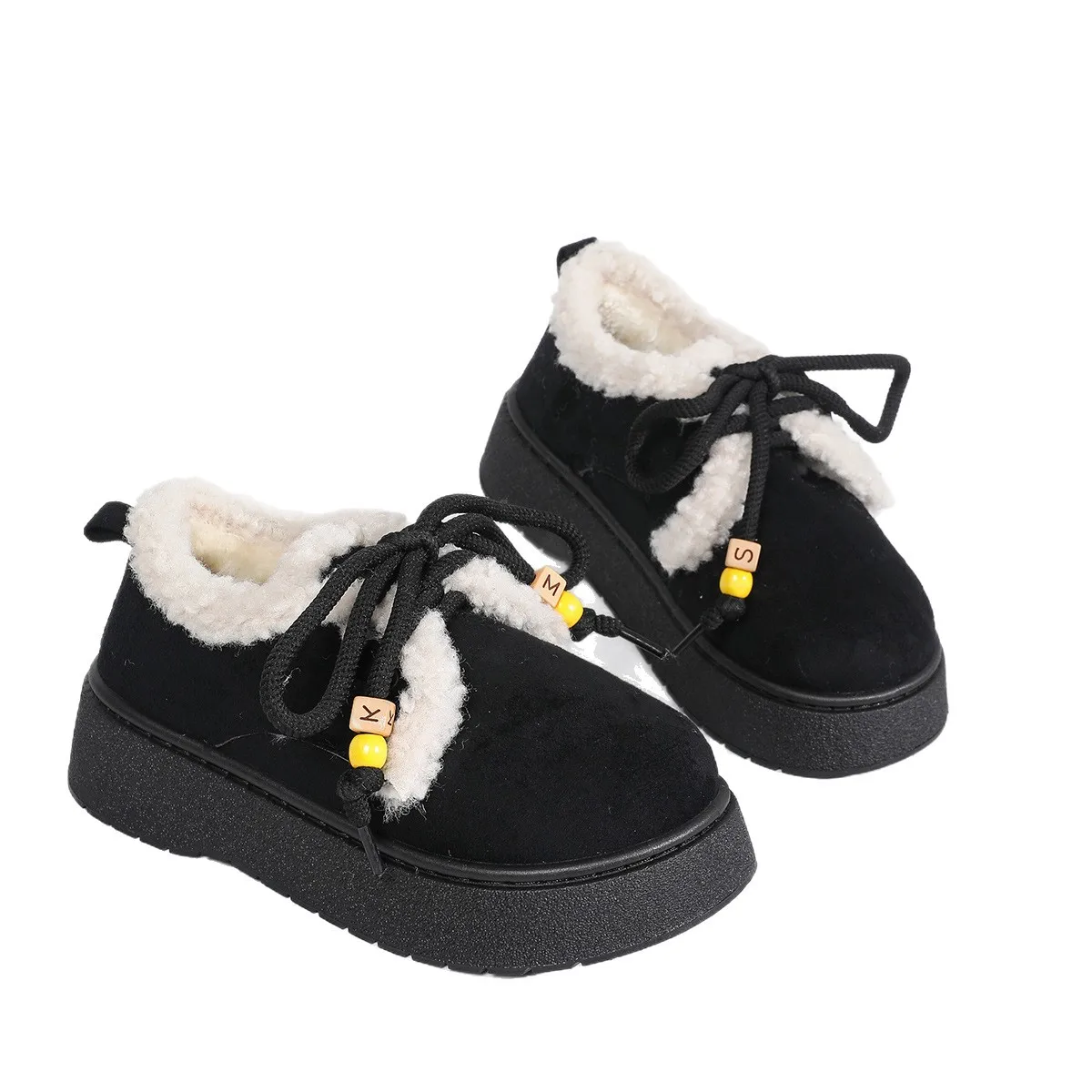 2025 Women's Winter New Fashion Round Toe Designer Snow Boots Lace Up Walking Comfortable Lightweight Short Boots