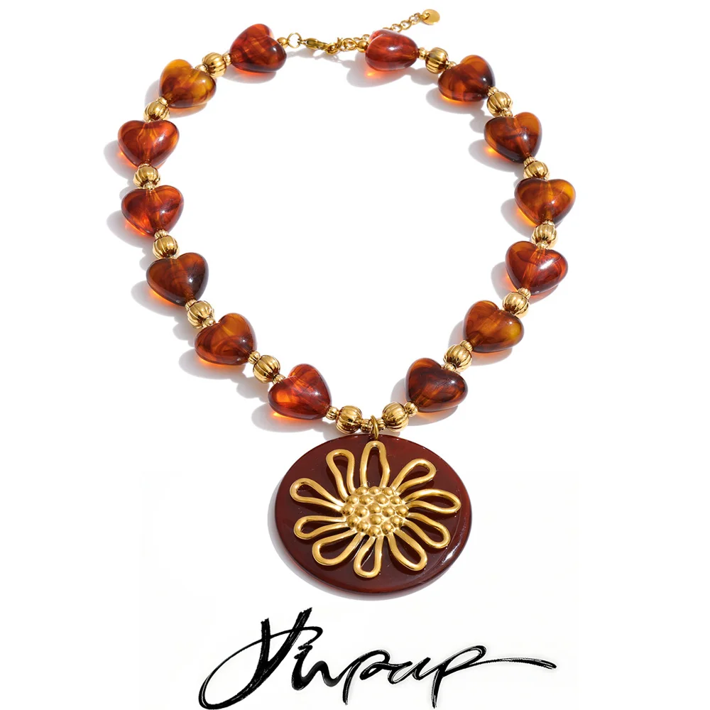 Yhpup Necklace Stainless Steel Chain Jewelry