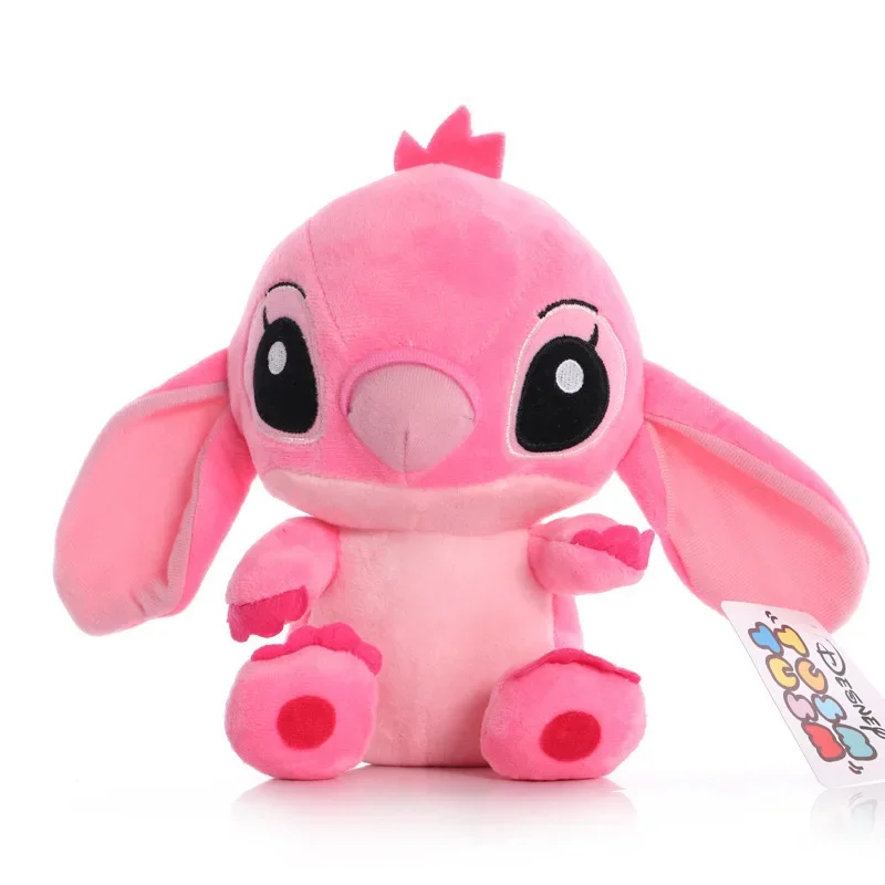 thumbnail image 1 of Muñecos de peluche de 20 cm de Disney Lilo & Stitch, pareja de modelos de dibujos animados, peluches de anime, juguetes para bebés, juguete colgante, regalo de cumpleaños para niños Kawaii, 1 of 4