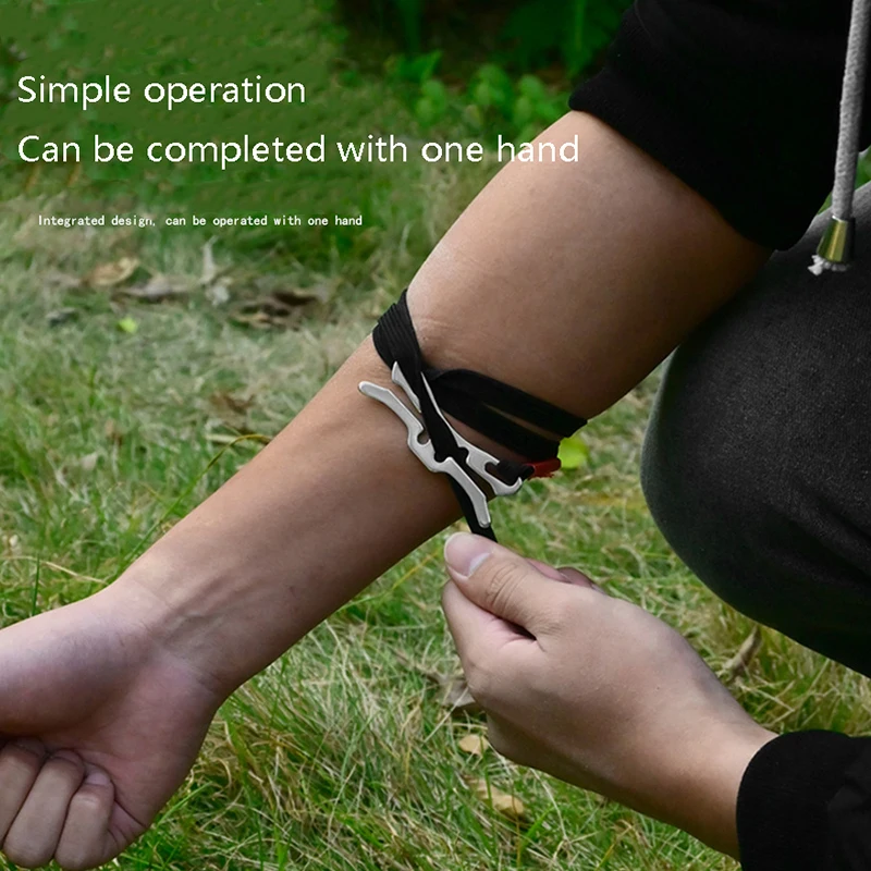 1PC Outdoor EDC Gear Laccio emostatico di sopravvivenza di emergenza Camping Alpinismo Strumento di pronto soccorso Corda elastica Attrezzatura di sicurezza Strumento
