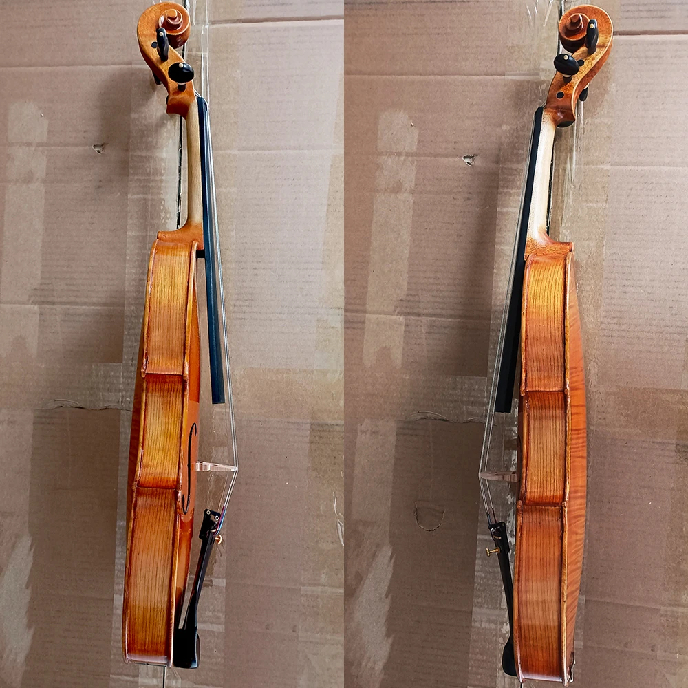 Full Size handmade violin 4/4 3/4 solid wood Spruce Panel Maple Back violino Professional playing instrument with Case + bow