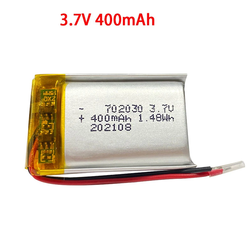 7020303.7V400mAhlithiumpolymerrechargeablebatteryfortoysDIYMP3GPSPSPDVRremotecontroldronebeautyinstrument-AliExpress