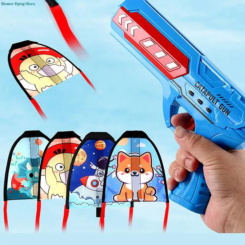 

1 Set Ejection Kite Launch Elastic Kite Flying Handheld Aircraft Children's Outdoor Toys Wholesale