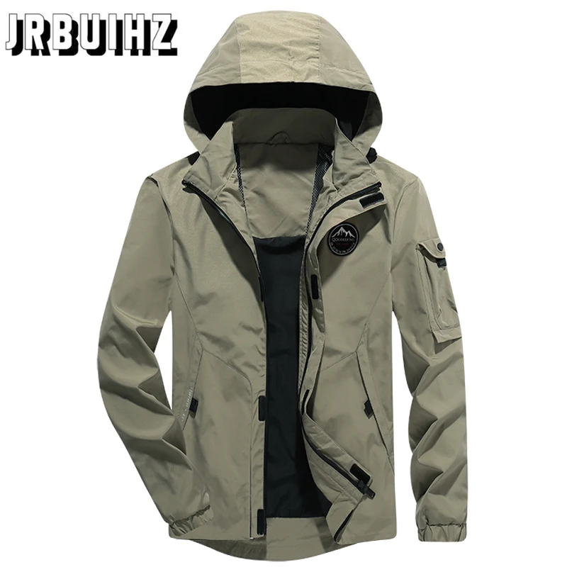 

Men Outdoor Military Jacket 2023 Spring Autumn Waterproof Hooded Jacket Coat Men Hunting Army Tactics Jacket Men Plus Size 8XL