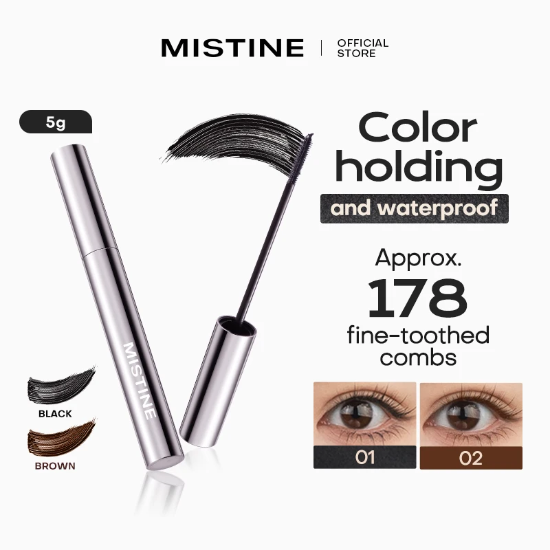 Mistine Waterproof Mascara Black Smudge-proof Curling Length_voghion.com