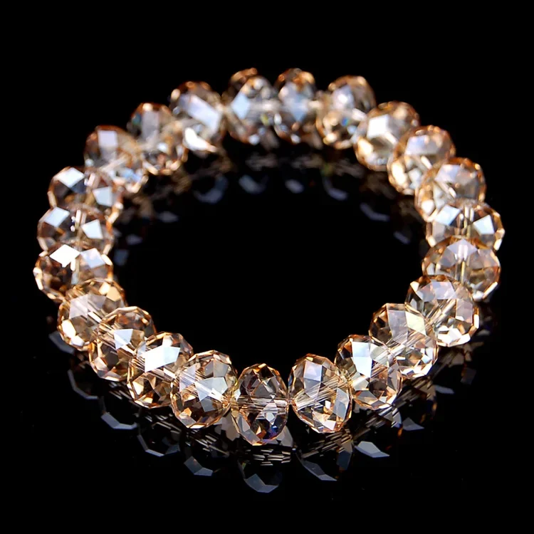 

*STENYA Strand Stretch Bracelet Bangle Elastic Czech Crystal Faceted Rondelle Beads Stone Expandable Cord Rope Pulseras Jewelry