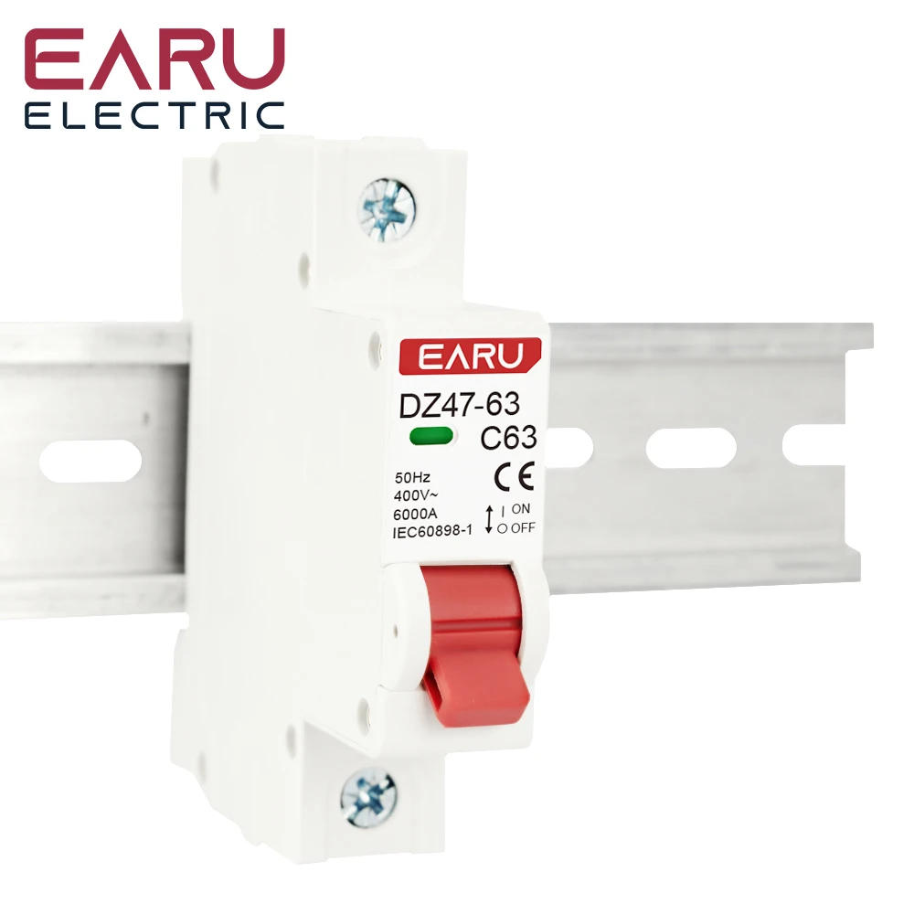 DZ47 1-4 Pole 3A 6A 10A 16A 20A 32A 40A 50A 63A 400V C Type Mini Circuit Breaker